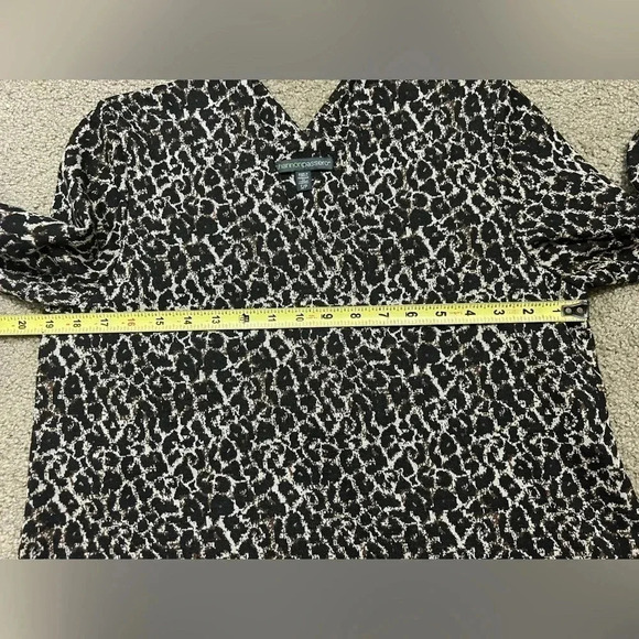 SHANNON PASSERO Cheetah Leopard Print Vneck Tunic Top Size Small - Picture 7 of 9